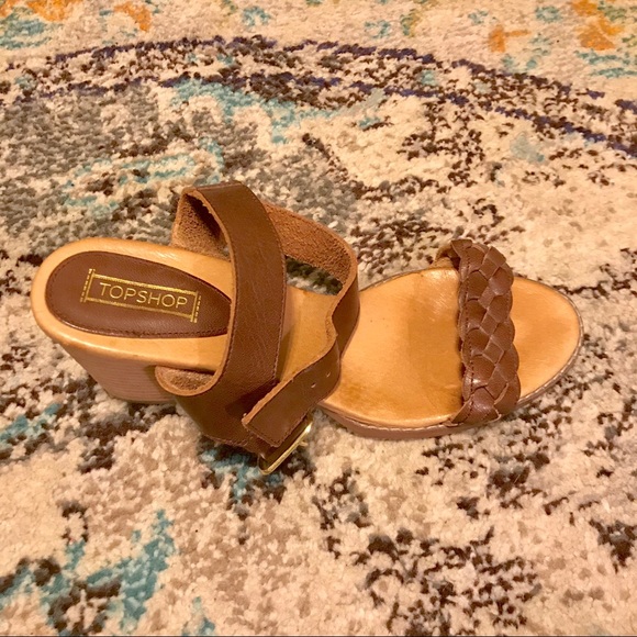 TOPSHOP block heel leather strappy sandal - Picture 3 of 6